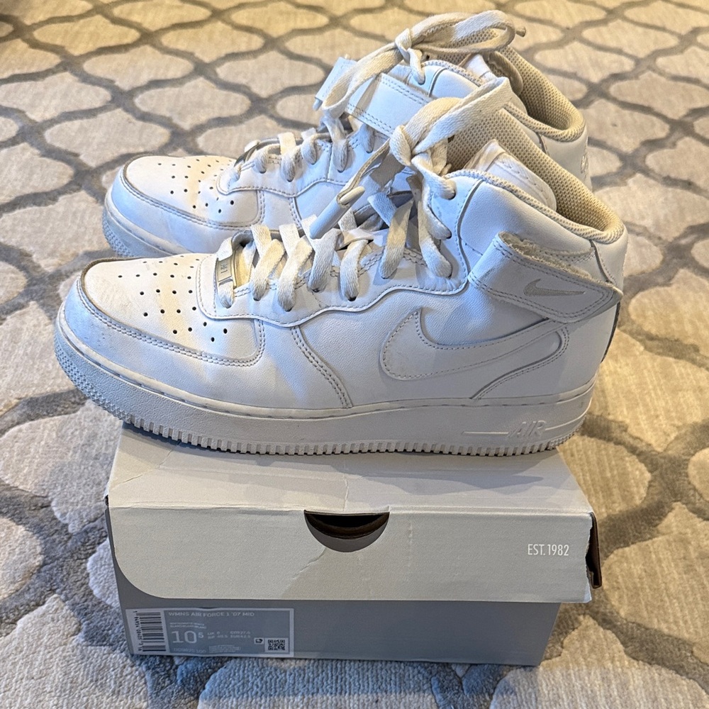 Nike Kids White High-Top Sneakers
